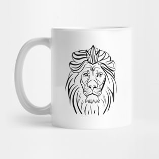 Lion Line Art Design Mug